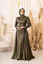 YANDAN PELERİNLİ KOMPLE TAŞ İŞLEMELİ BALIK MODEL TESETTÜR ABİYE (19805)