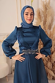 JAN JAN KUMAŞ BONCUKLU SEYYAR TOKALI TESETTÜR ABİYE  (K18035)