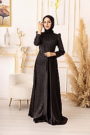 ÖNDEN VE YANDAN PELERİNLİ BALIK MODEL TESETTÜR ABİYE (K19760)